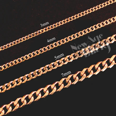 Cuban Curb Link  Chain RoseGold Plated