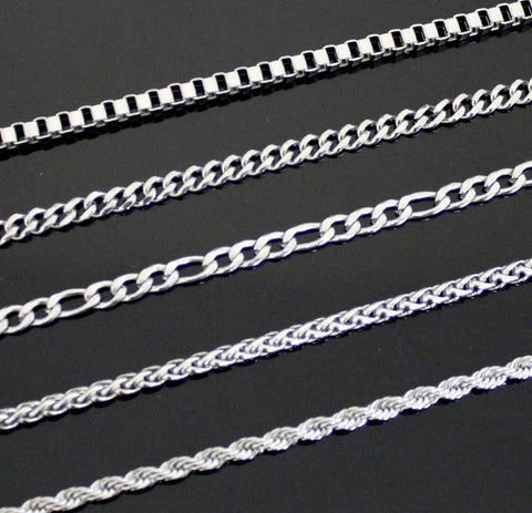 5 pc Assorted Stainless Steel Chains