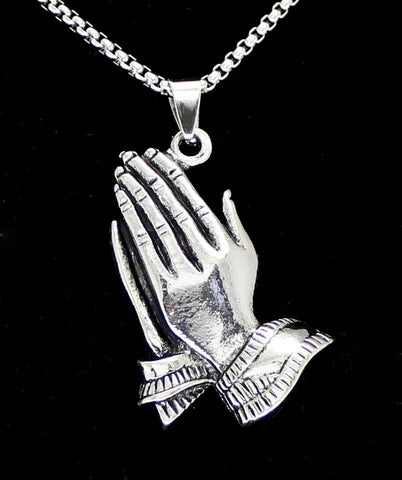 Praying Hands Pendant Stainless Steel