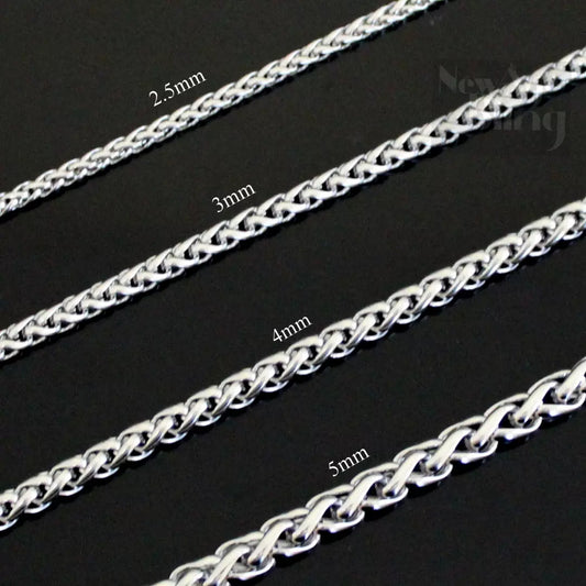 Stainless Steel Keel Wheat 316L Chain Hip Hop Jewelry