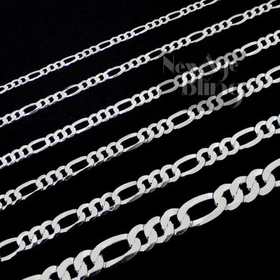 Sterling Silver Figaro Link Solid Chain 