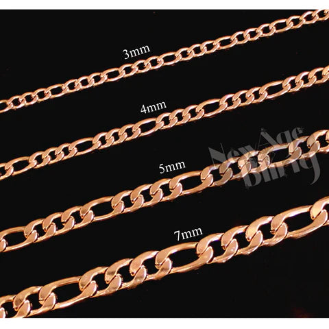 Rose Gold Plated Figaro Chain