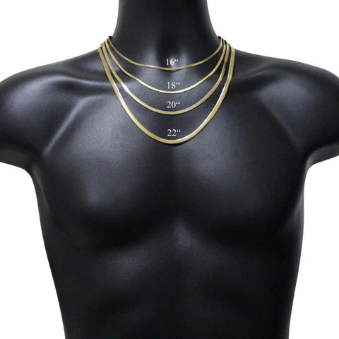 Gold Plated Stainless Steel Herringbone Chain