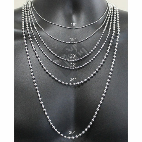 Stainless Steel Ball Chain Bead Necklace