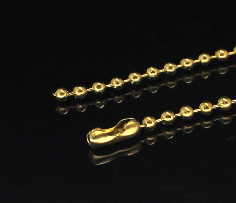 StainlessSteel Ball Chain Bead Gold Plated