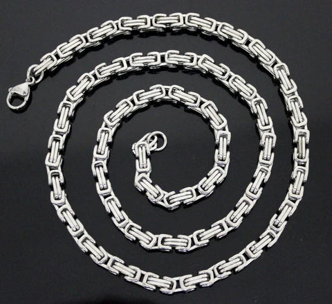 Byzantine Stainless Steel Box Necklace Chain