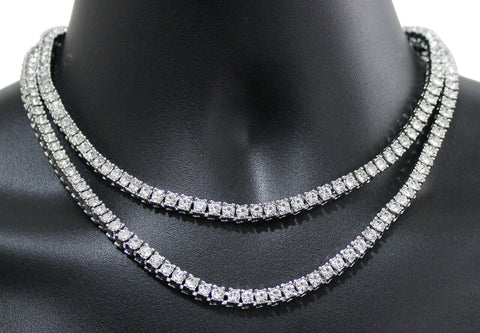 2pc Choker Chain Set CZ Tennis Links