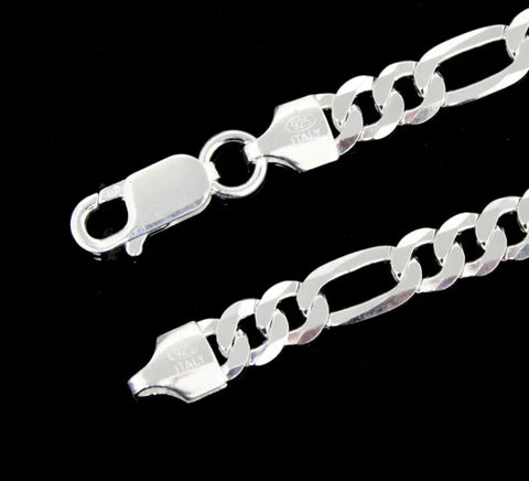 Sterling Silver Figaro Link Solid Chain