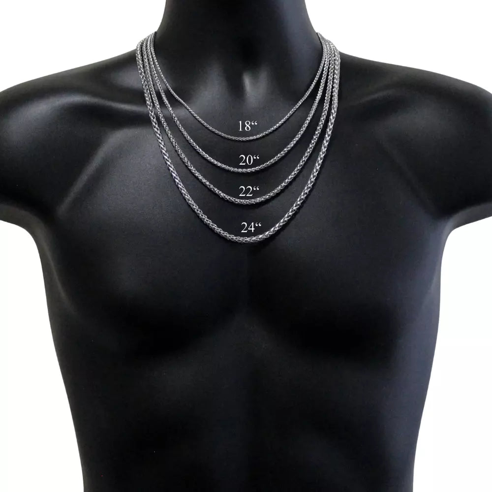 Stainless Steel Keel Wheat 316L Chain Hip Hop Jewelry