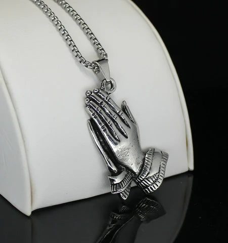 Praying Hands Pendant Stainless Steel