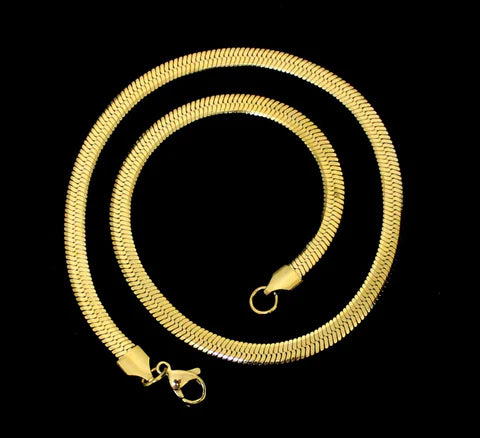 Gold Plated Stainless Steel Herringbone Chain