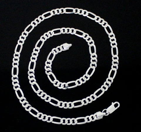 Sterling Silver Figaro Link Solid Chain