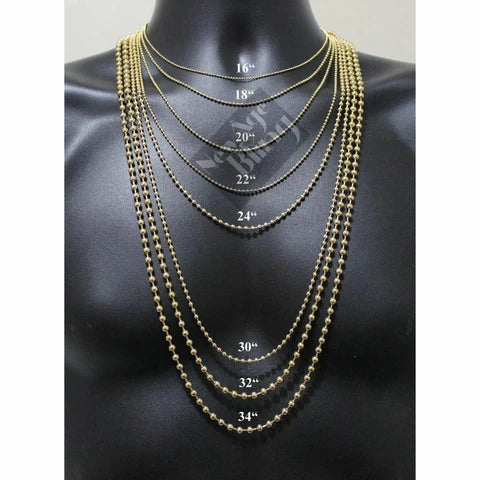 StainlessSteel Ball Chain Bead Gold Plated