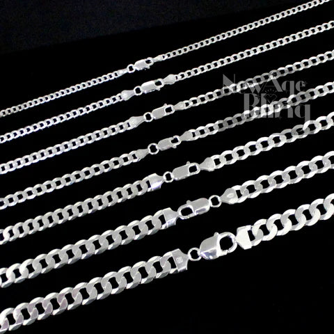 925 Sterling Silver Curb Cuban Necklace 