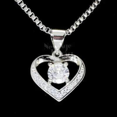 Heart Pendant Stainless Steel Necklace 