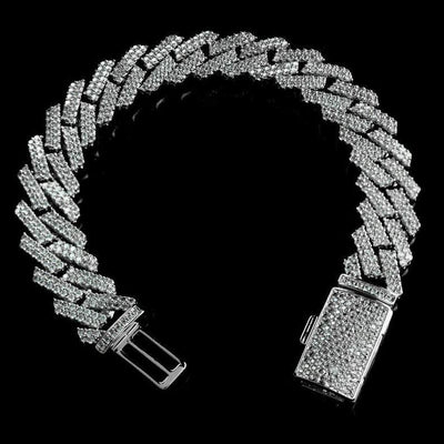 Diamond Cuban Link Bracelet silver